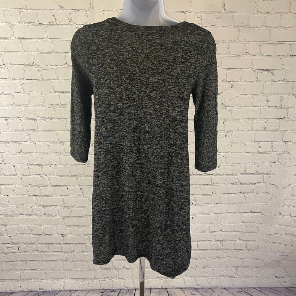 Monteau Gray Asymmetrical Hem Tunic Knit Top - Picture 4 of 7